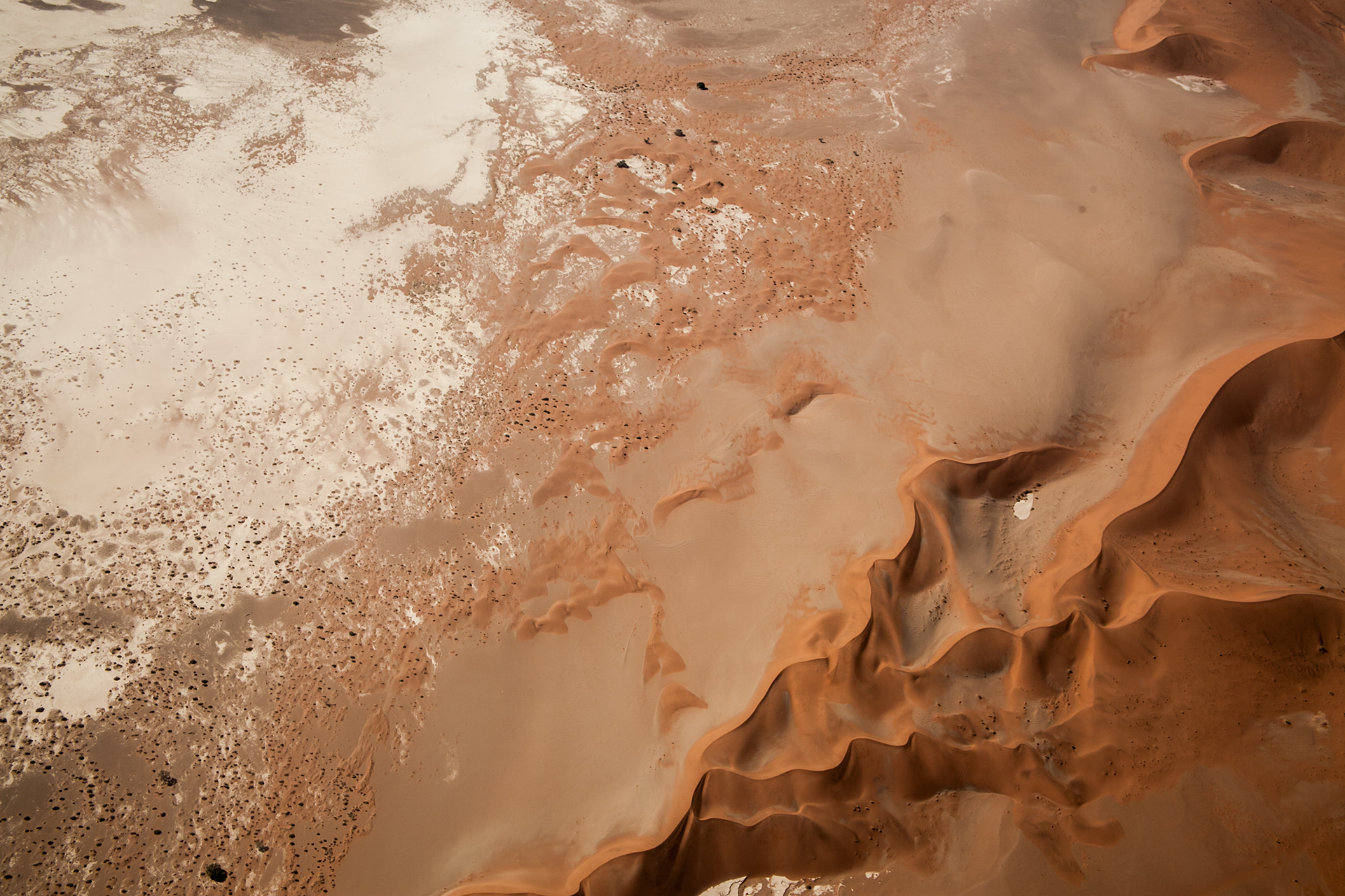 Namibia — Sossusvlei dunes, aerial.