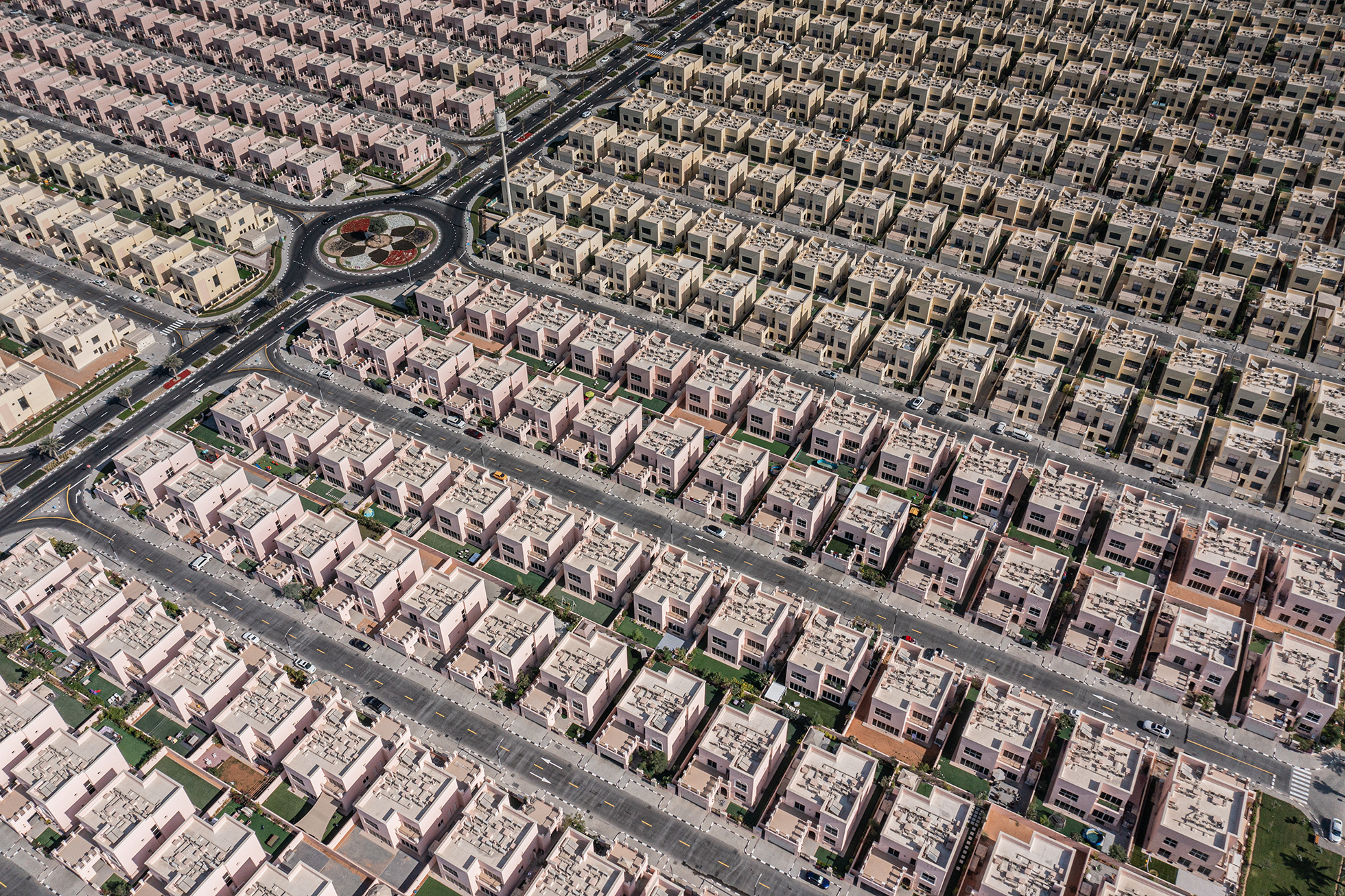 UAE — suburban sprawl, aerial.