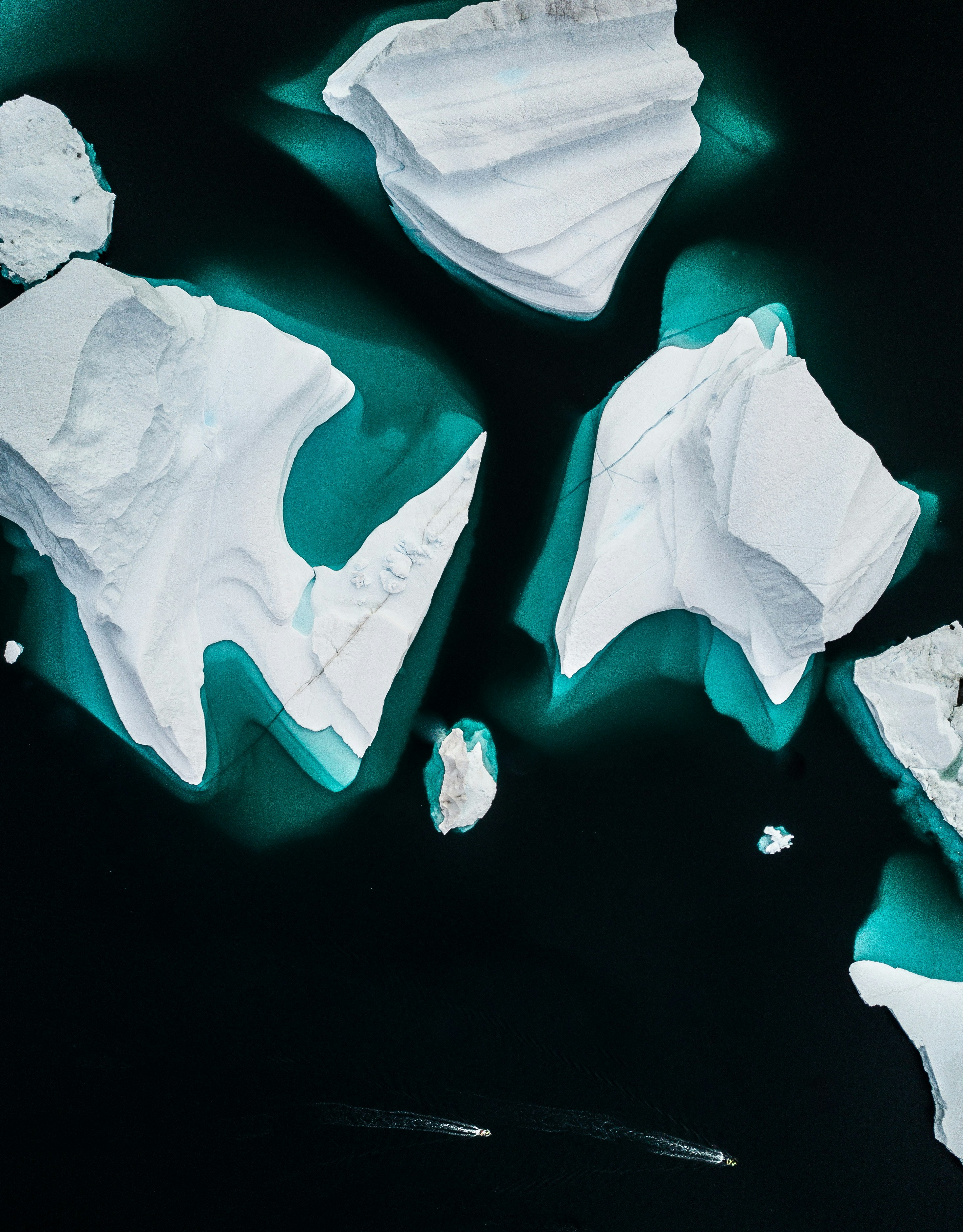 Svalbard — icebergs from above. Photo: Annie Spratt