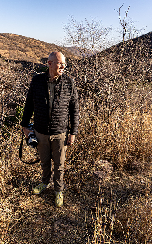 Bernhard Pompey, in Ranthambore, Rajastan, India on Tiger-Safari